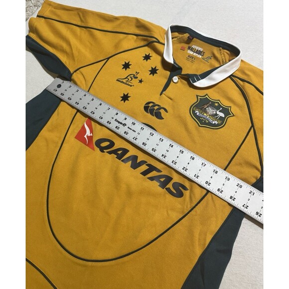 MEN'S RUGBY UNION AUSTRALIA WALLABIES 2007/2008 HOME SHIRT JERSEY MAILLOT SIZE L - Picture 10 of 11